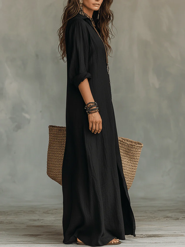 Eliza | Summer Button Front Maxi Dress