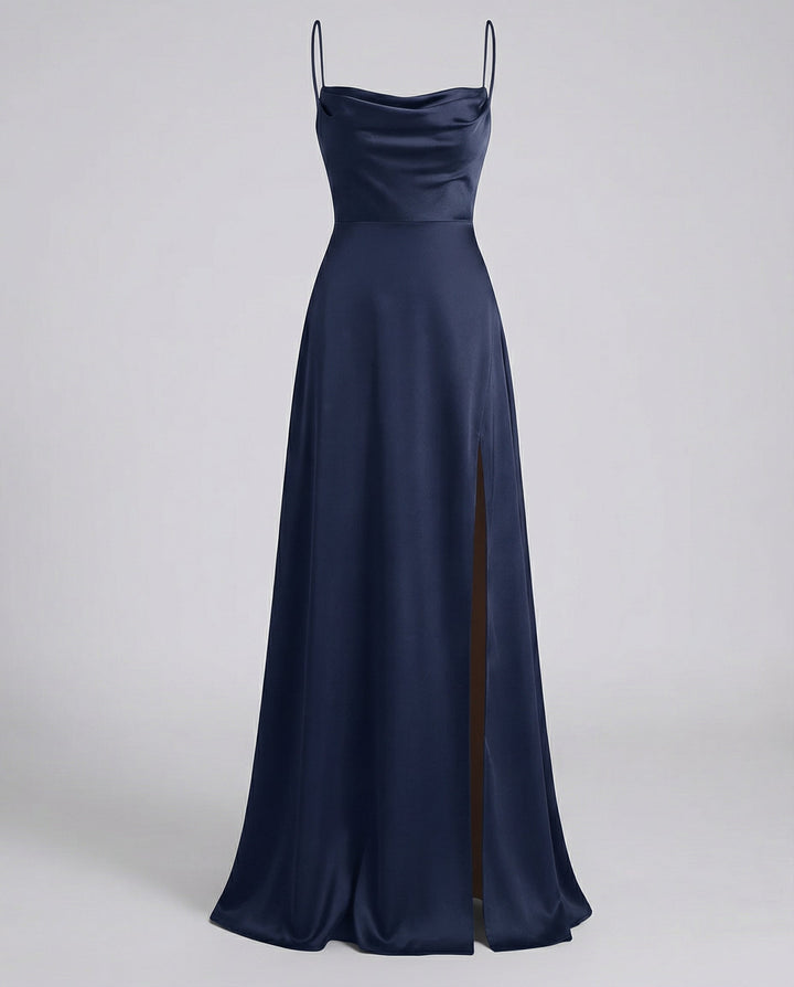 Isabella | Graduation Cowl Neck Evening Maxi Dress