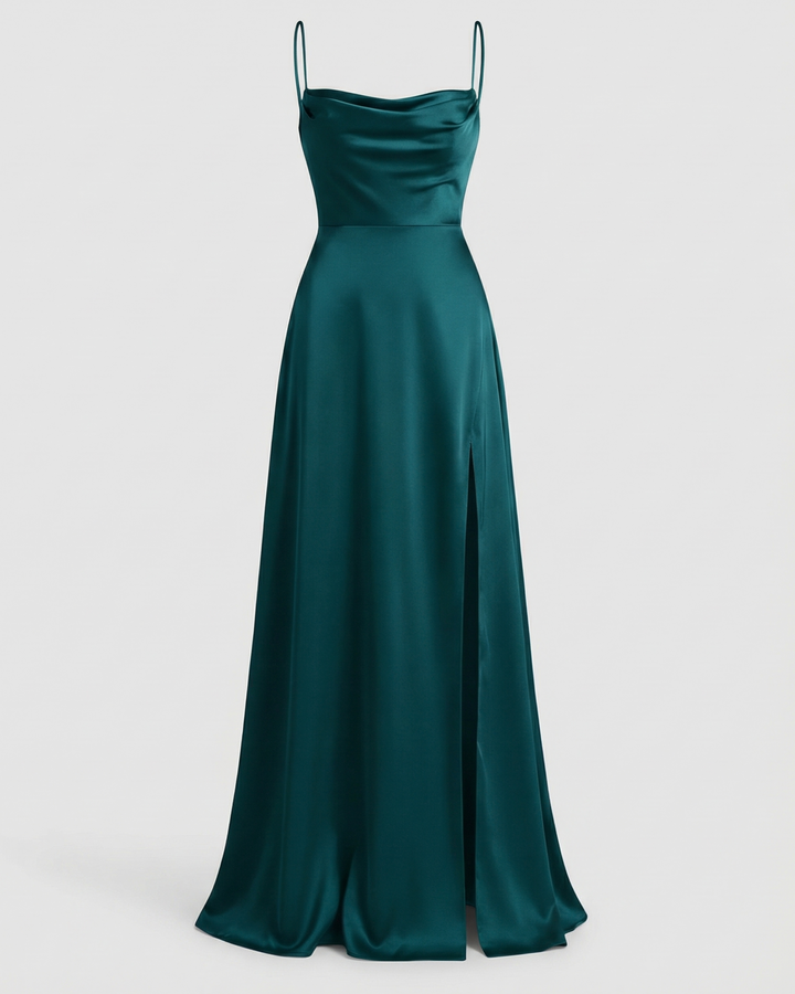 Isabella | Graduation Cowl Neck Evening Maxi Dress