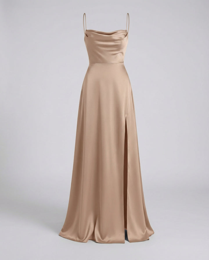 Isabella | Graduation Cowl Neck Evening Maxi Dress