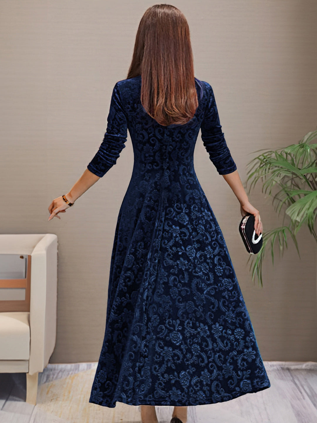Isabella | Wedding Guest Floral V Neck Midi Dress