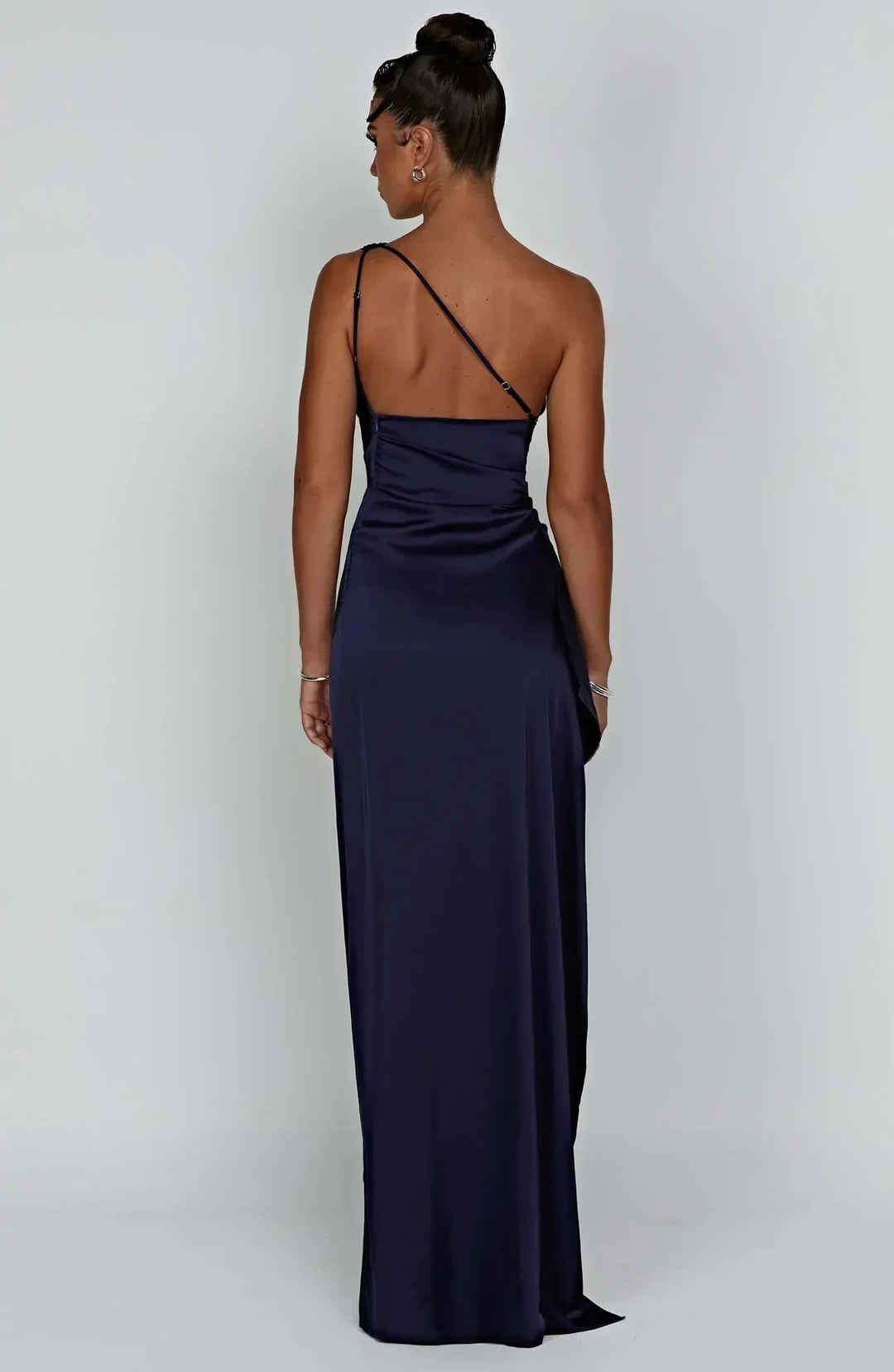 Giselle | Wedding Guest One Shoulder High Split Maxi Dress