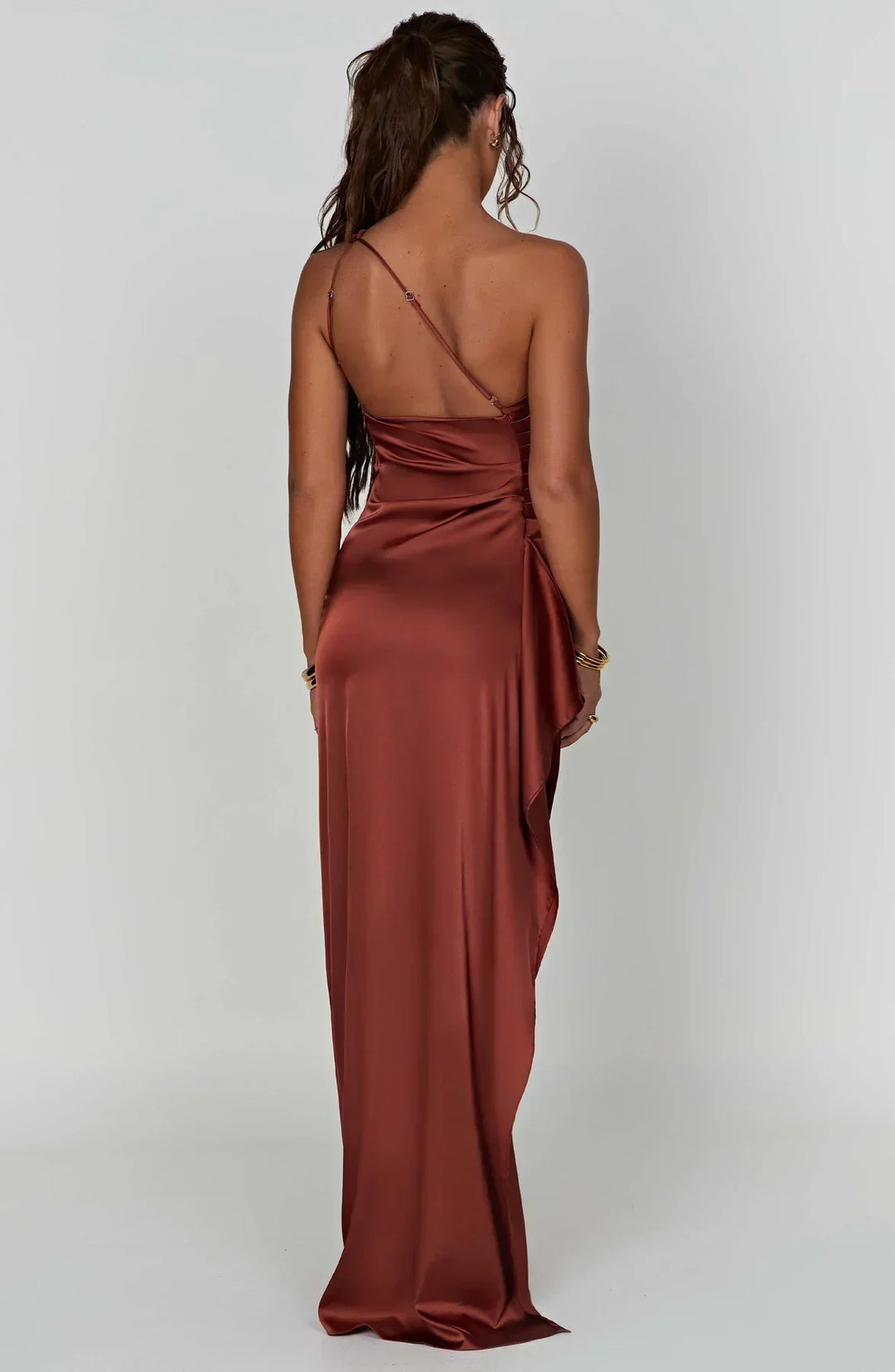 Giselle | Wedding Guest One Shoulder High Split Maxi Dress