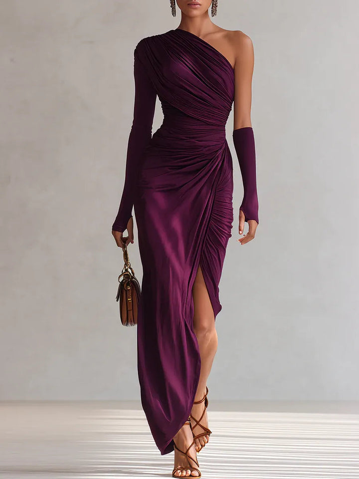Seraphina | Prom One Shoulder Ruched Maxi Dress