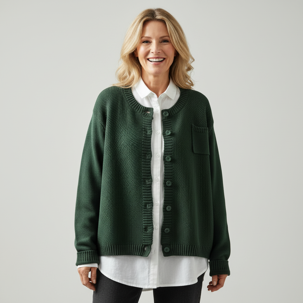 Arabella | Textured Knit Button Front Cardigan