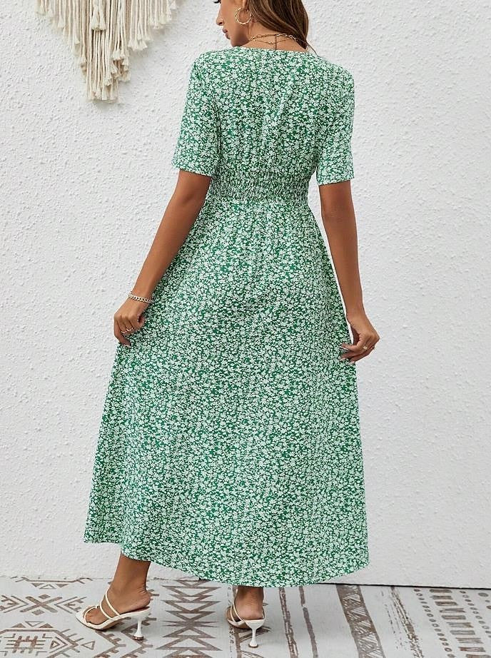Lucia | Wedding Guest Floral V Neck Maxi Dress