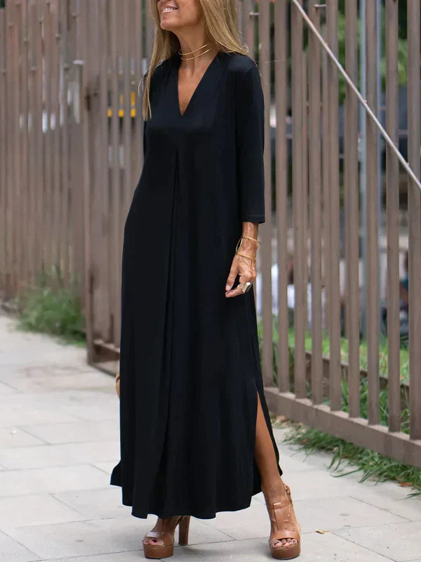 Daphne | Relaxed V-Neck Maxi Dress