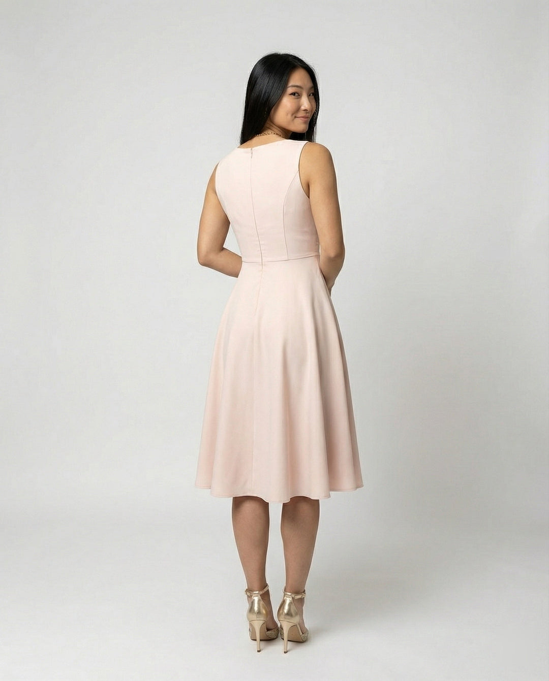 Alina | Wedding Guest Sleeveless Wrap Midi Dress