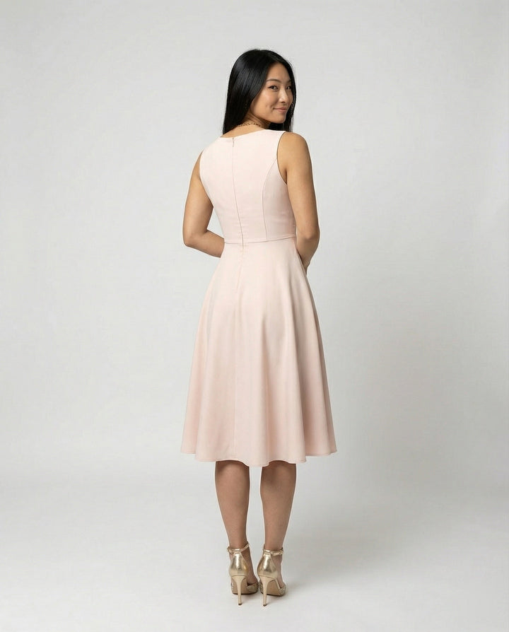 Alina | Wedding Guest Sleeveless Wrap Midi Dress