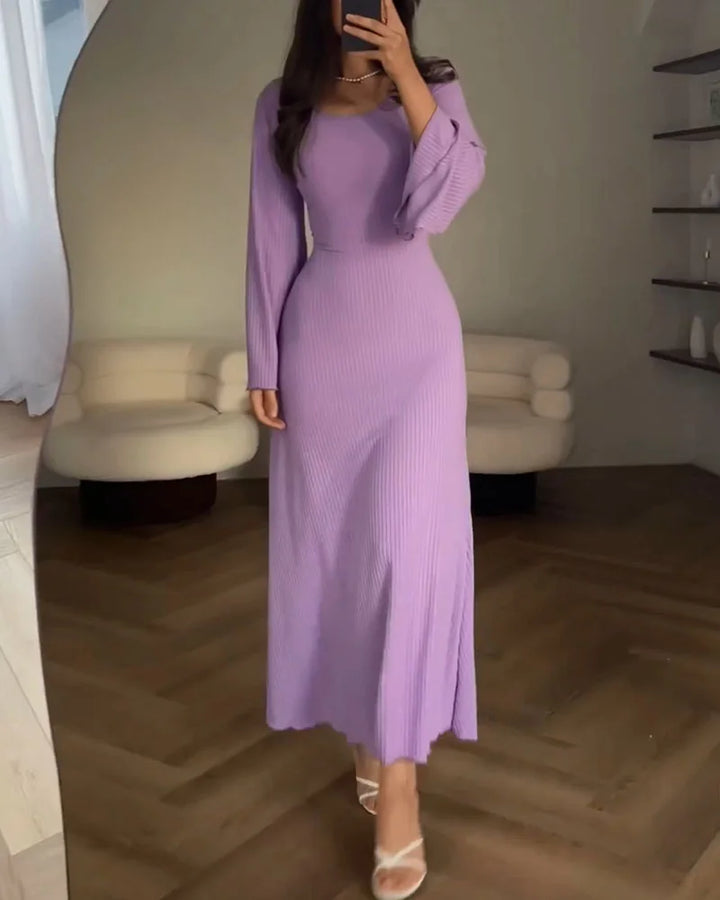 Bella | Graduation Ribbed Knit Maxi Dress