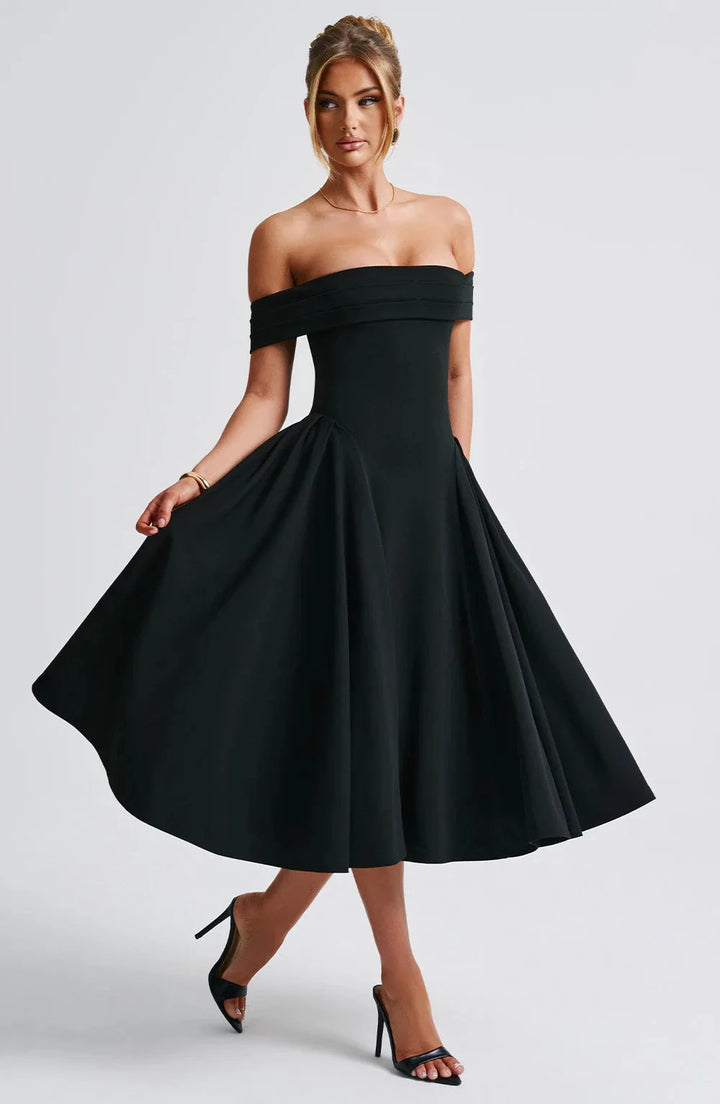 Isabella | Prom Off Shoulder Midi Dress