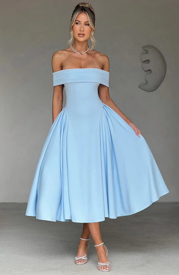 Isabella | Prom Off Shoulder Midi Dress