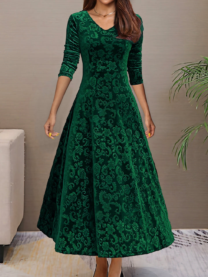 Isabella | Wedding Guest Floral V Neck Midi Dress