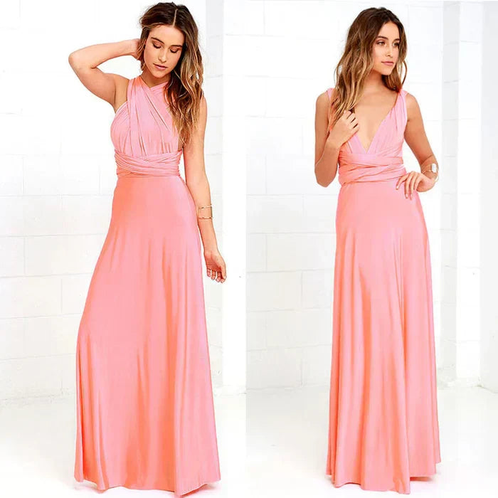 Aurora | Elegant Tie Waist Wedding Guest Dress