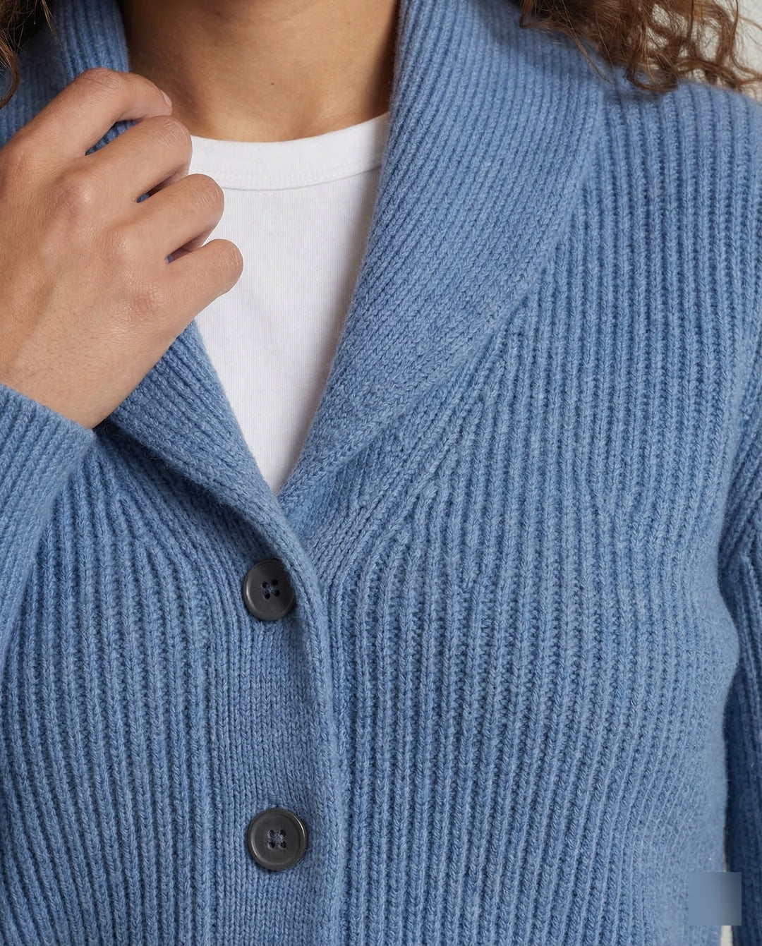 Chloe | Classic Rib Knit Button Front Cardigan