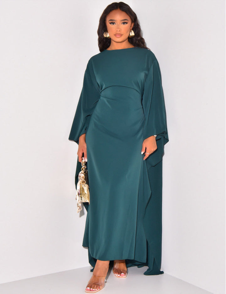 Eliza | Elegant Draped Evening Maxi Dress