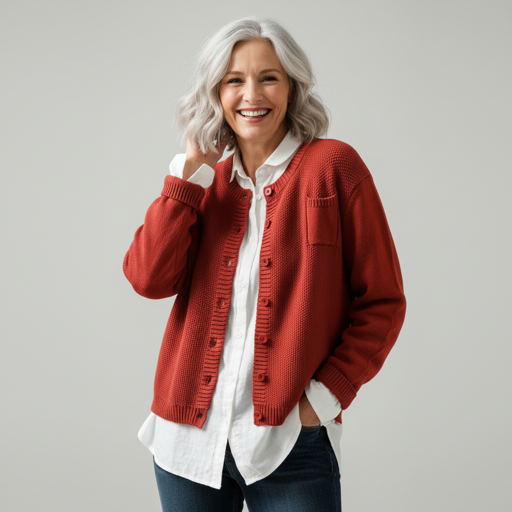Arabella | Textured Knit Button Front Cardigan