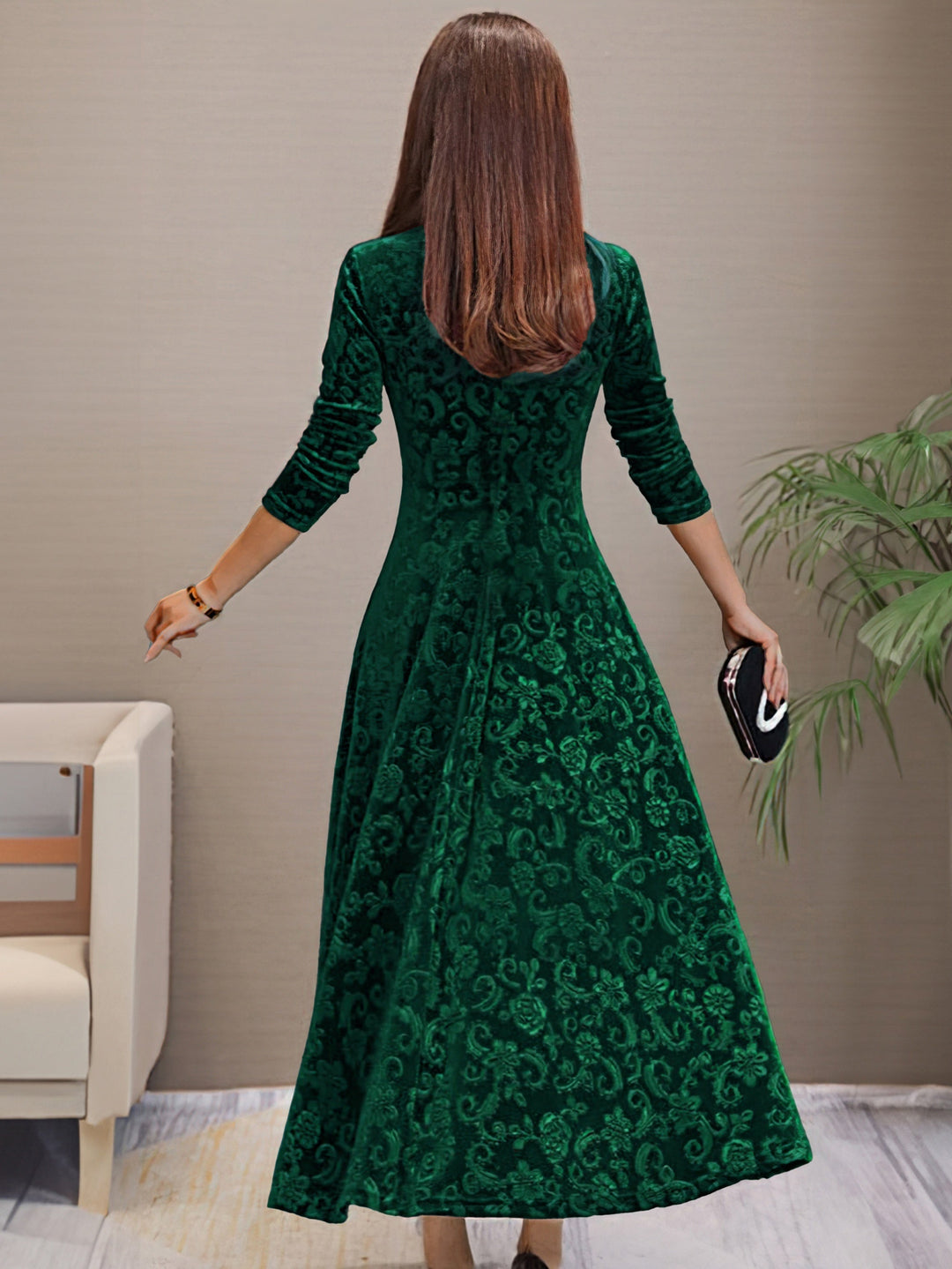Isabella | Wedding Guest Floral V Neck Midi Dress