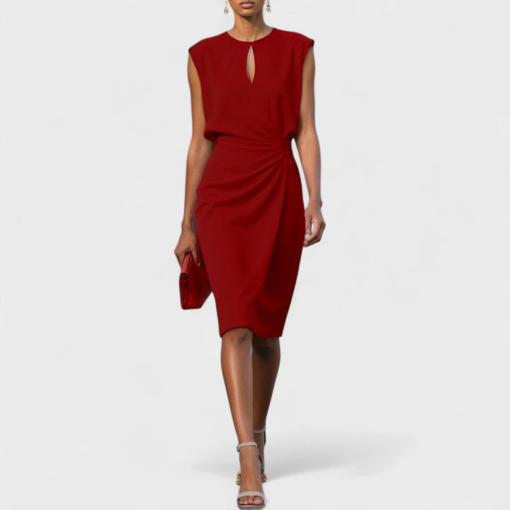 Sophia | Wedding Guest Ruched Midi Dress