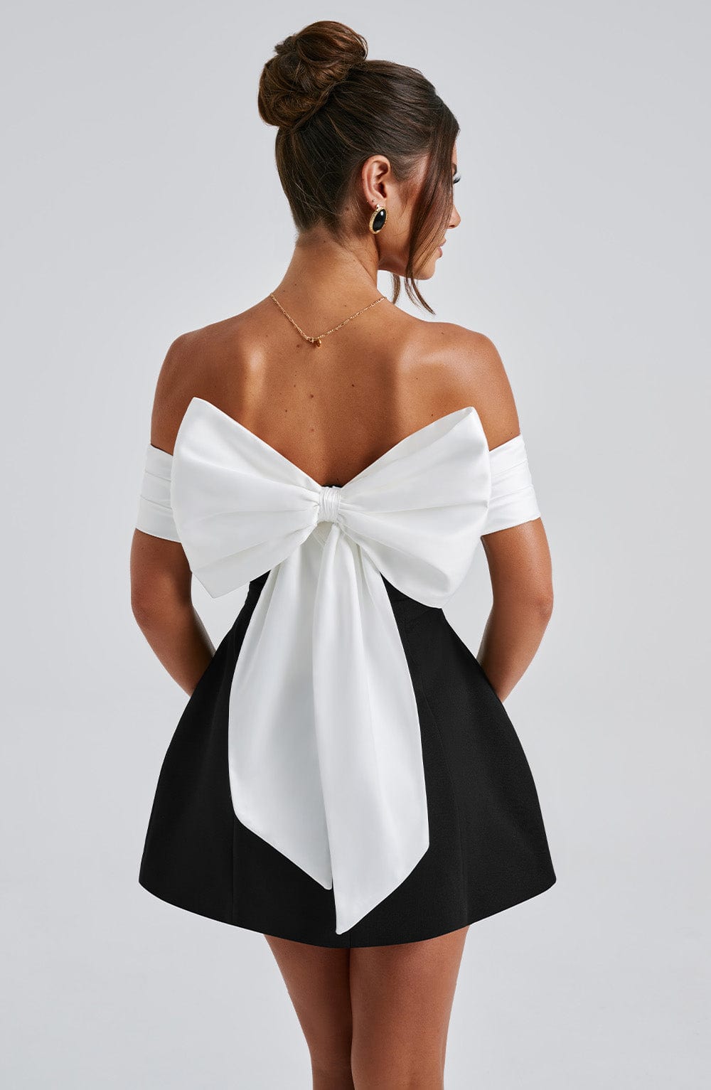 Amina | Elegant Off Shoulder Mini Dress