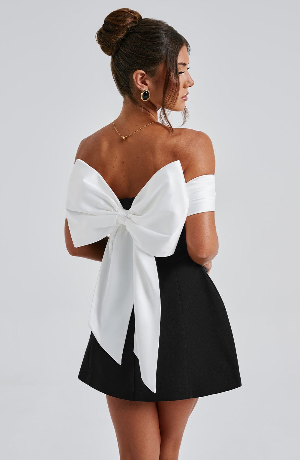 Amina | Elegant Off Shoulder Mini Dress