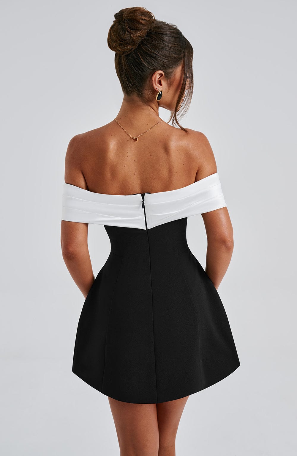 Amina | Elegant Off Shoulder Mini Dress