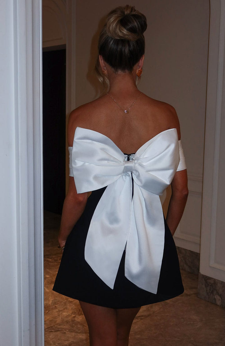 Amina | Elegant Off Shoulder Mini Dress