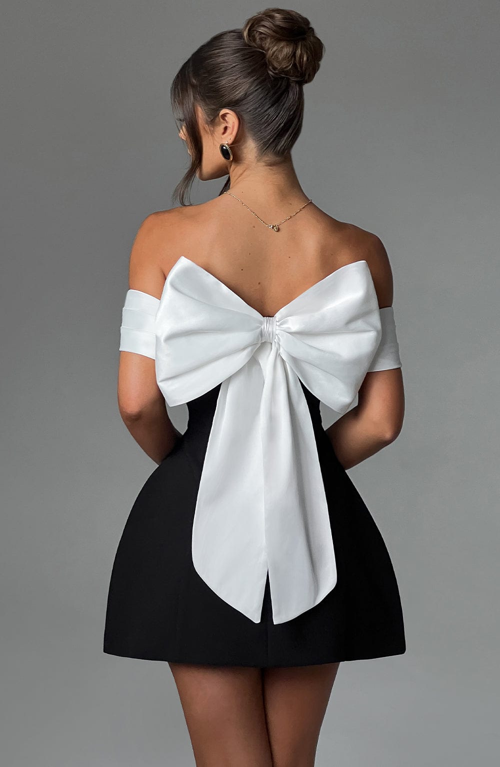 Amina | Elegant Off Shoulder Mini Dress