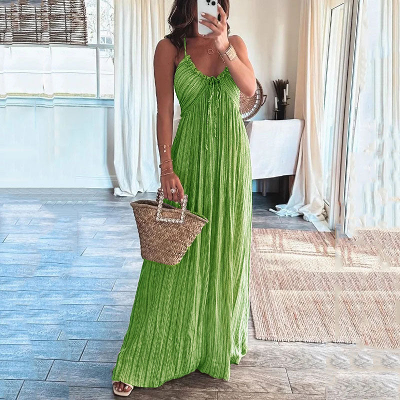 Evie | Graduation Strappy Smocked Maxi Dress