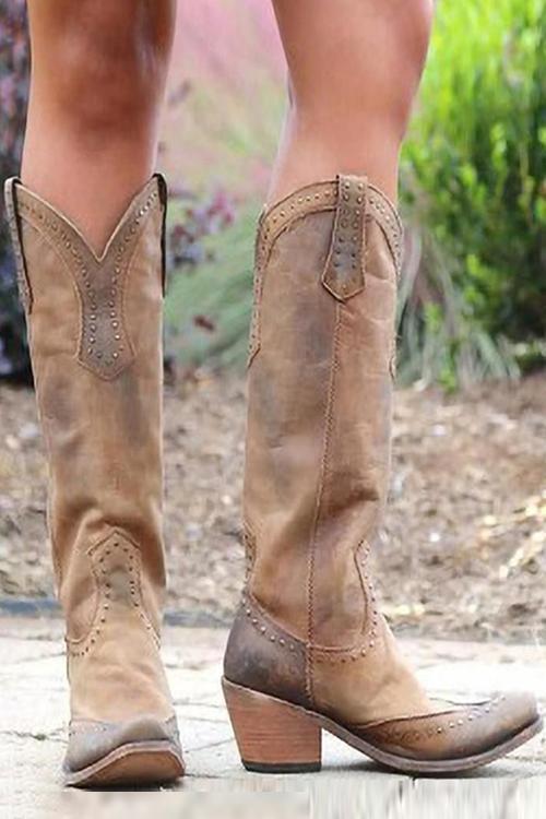 Chloe | Embroidered Pointed Toe Western Boots