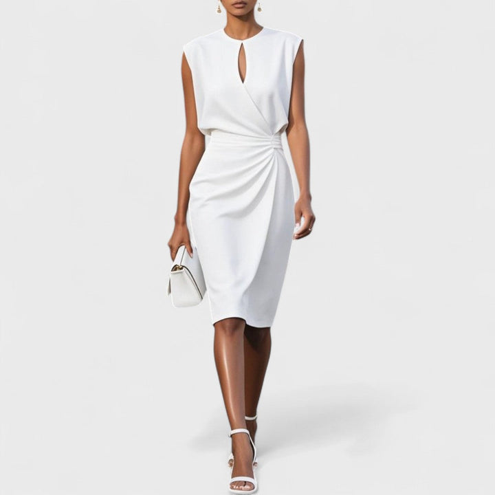 Sophia | Wedding Guest Ruched Midi Dress