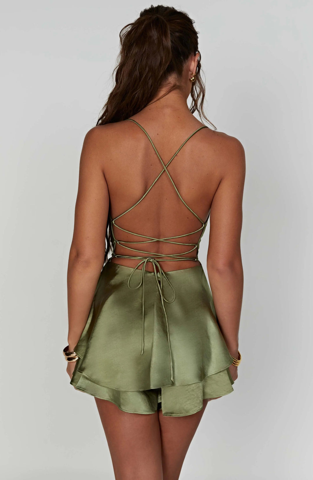 Carmen | Satin Cowl Neck Mini Dress