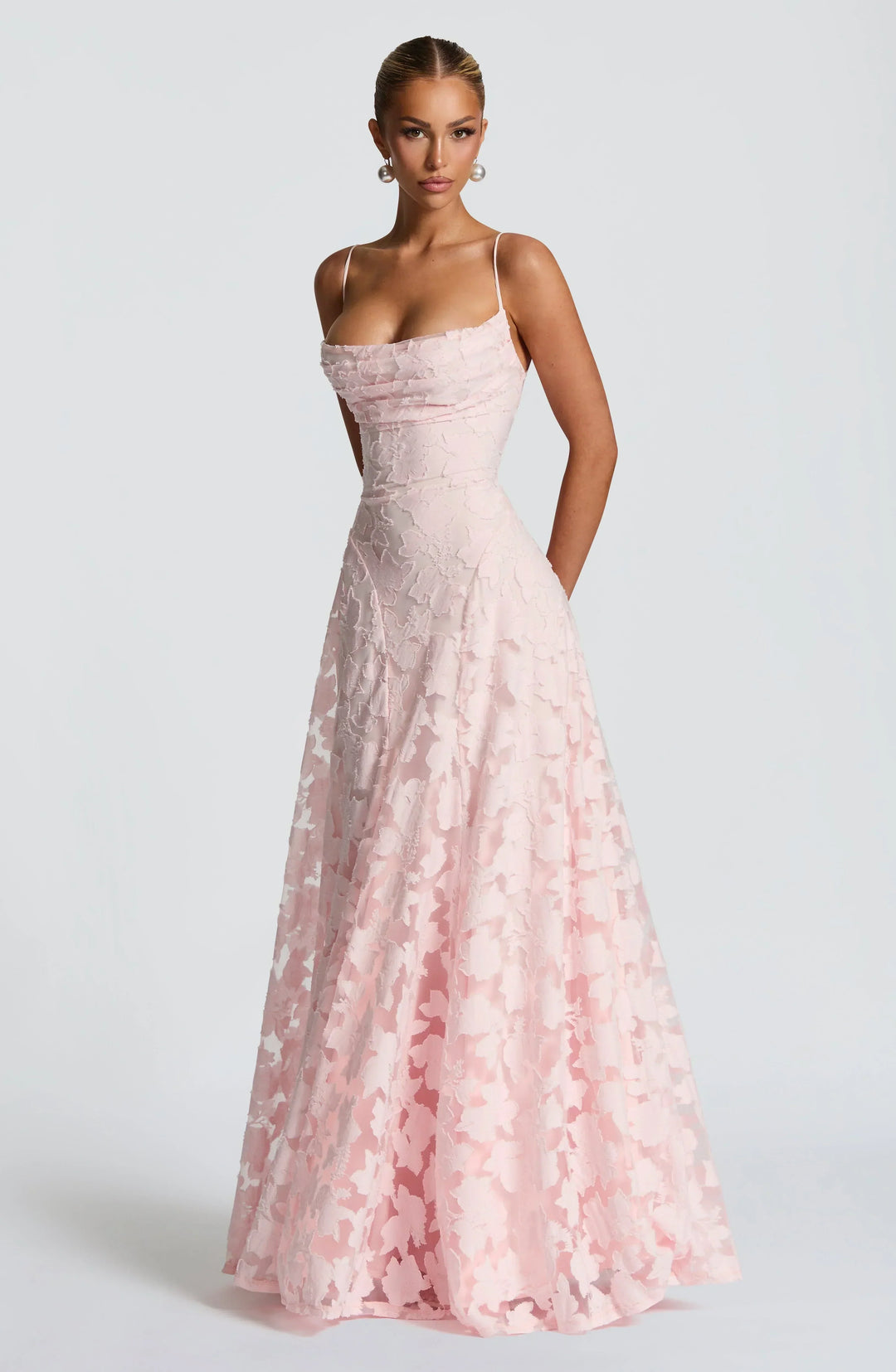 Amira | Prom Lace A-Line Maxi Dress
