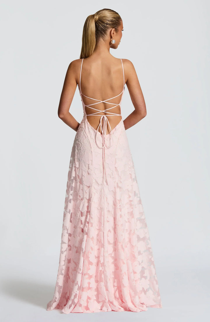 Amira | Prom Lace A-Line Maxi Dress