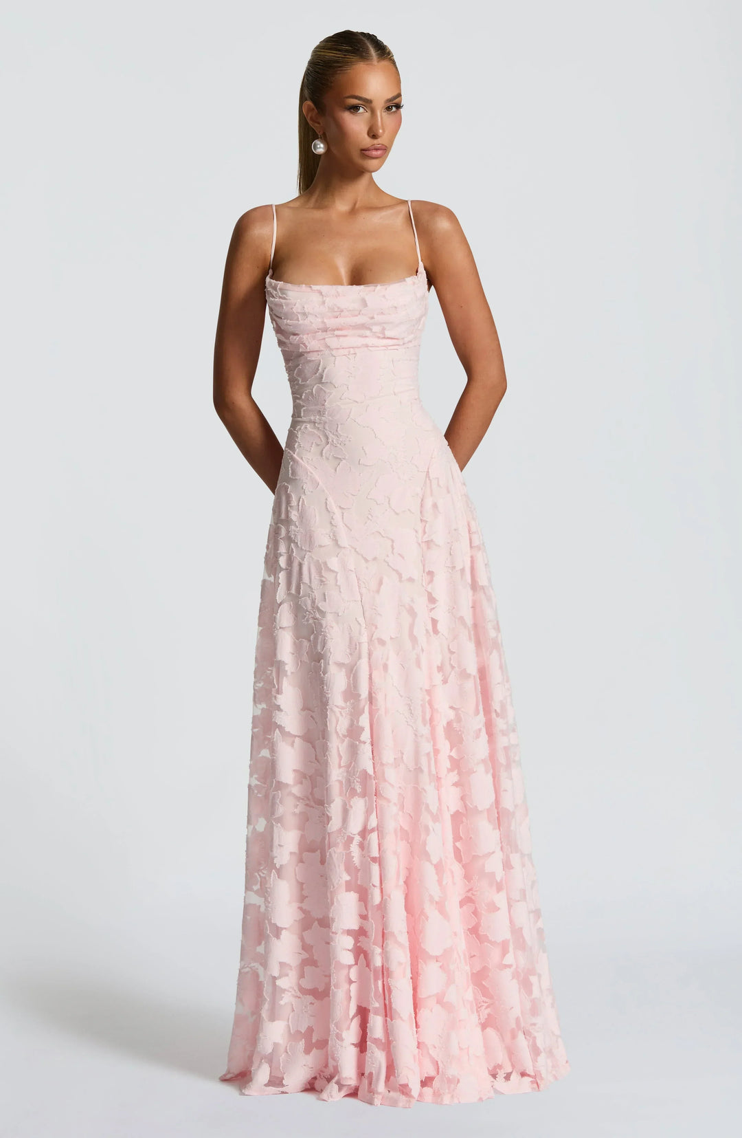 Amira | Prom Lace A-Line Maxi Dress