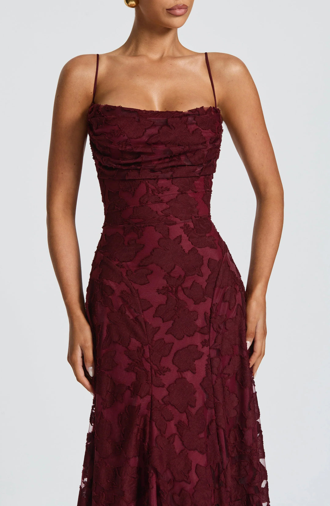 Amira | Prom Lace A-Line Maxi Dress