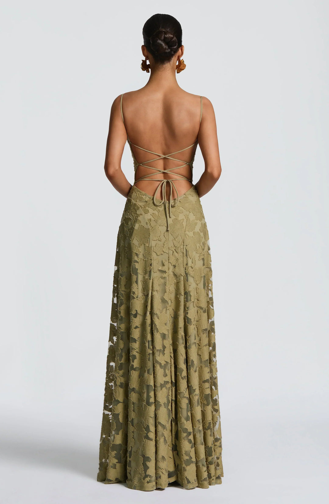Amira | Prom Lace A-Line Maxi Dress