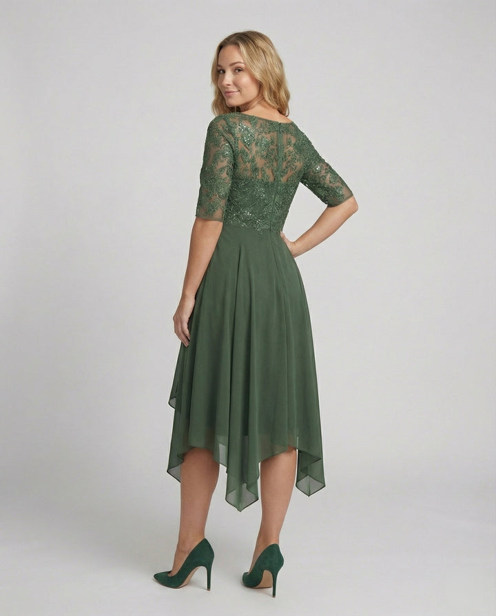 Juliette | Flowing Chiffon Occasion Midi Dress