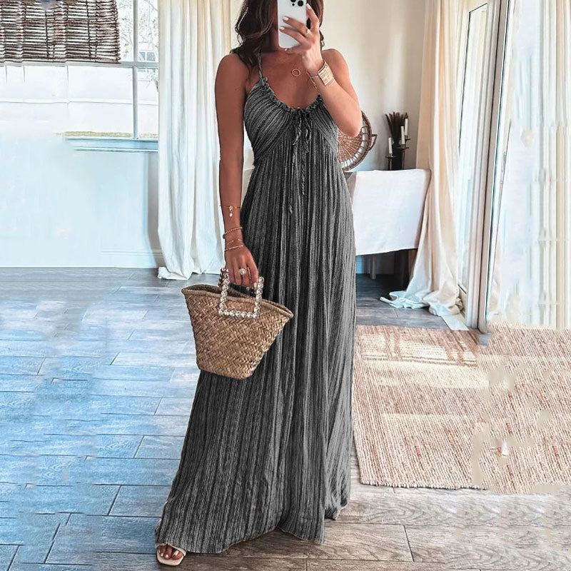 Evie | Graduation Strappy Smocked Maxi Dress