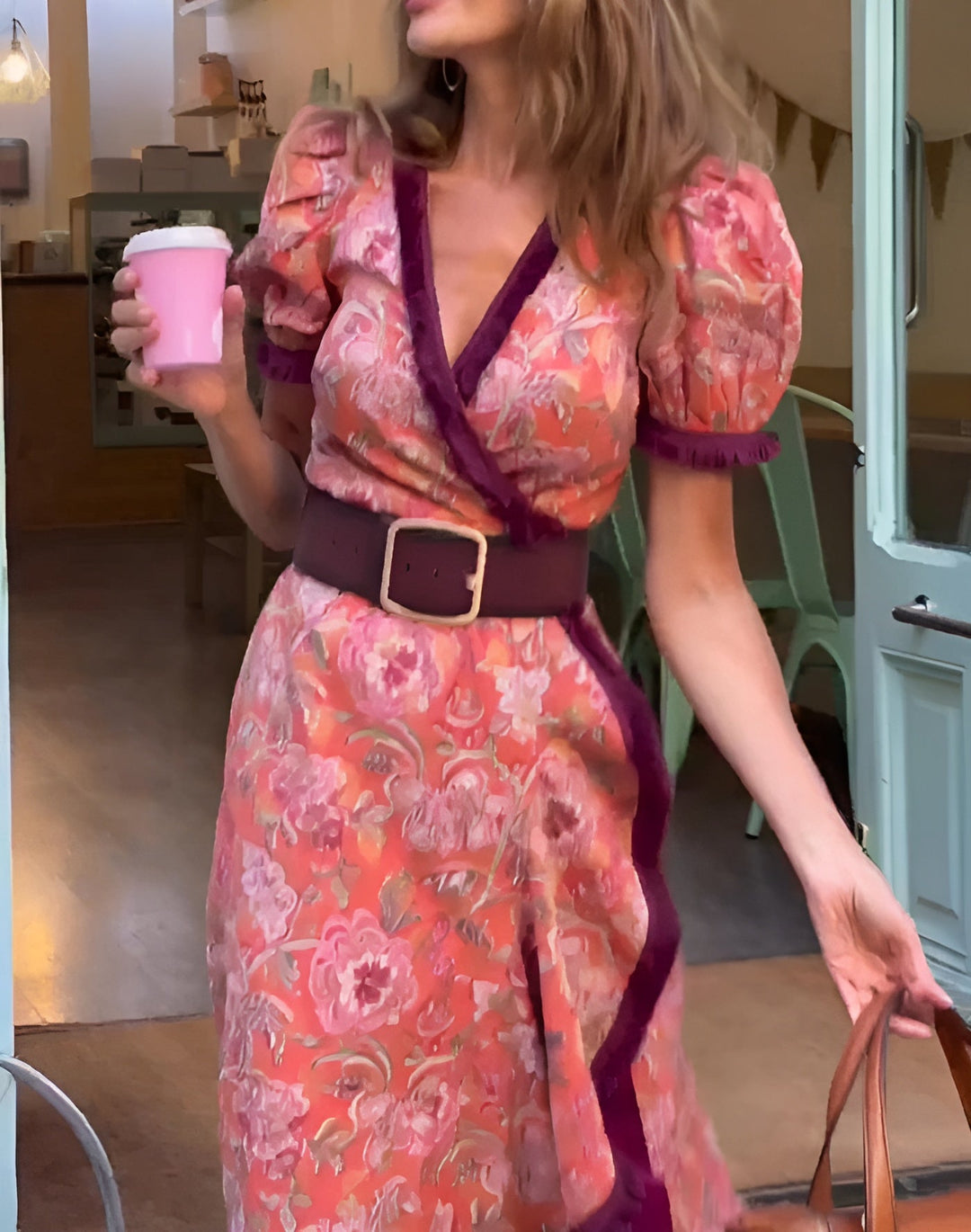 Victoria | Wedding Guest Floral Ruffle Wrap Maxi Dress