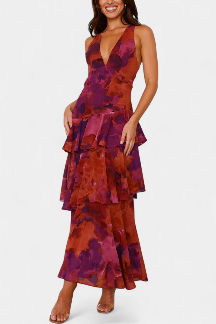 Isabella | Prom Tiered Ruffle Maxi Dress