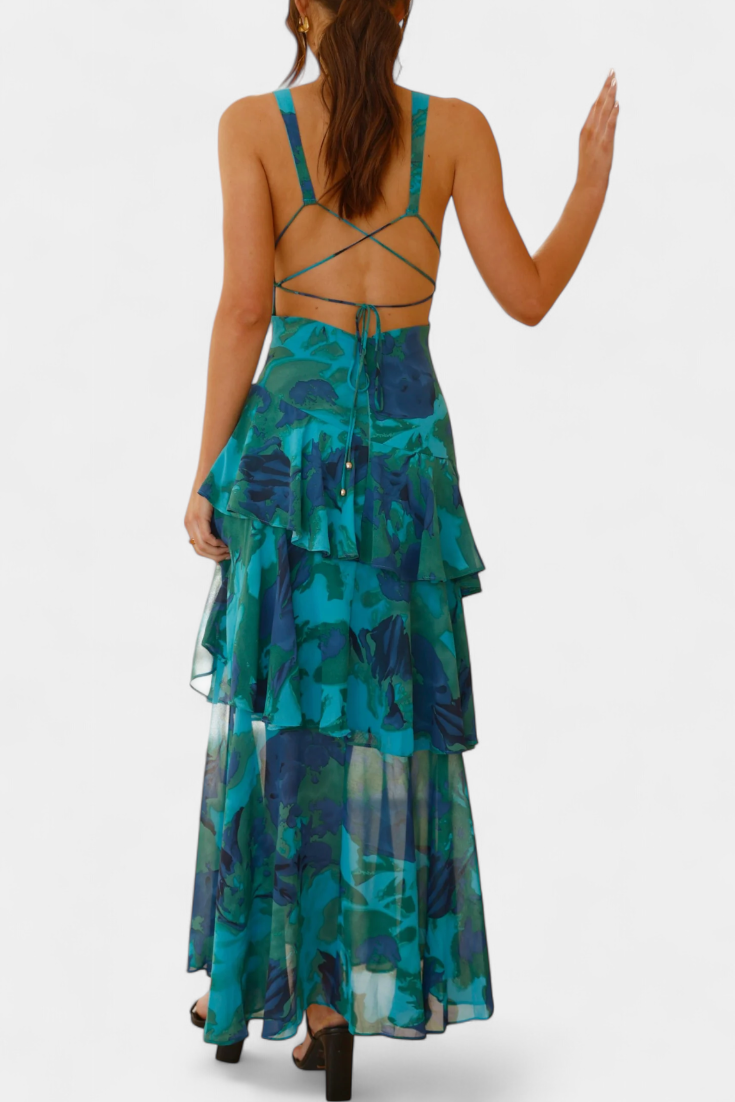Isabella | Prom Tiered Ruffle Maxi Dress