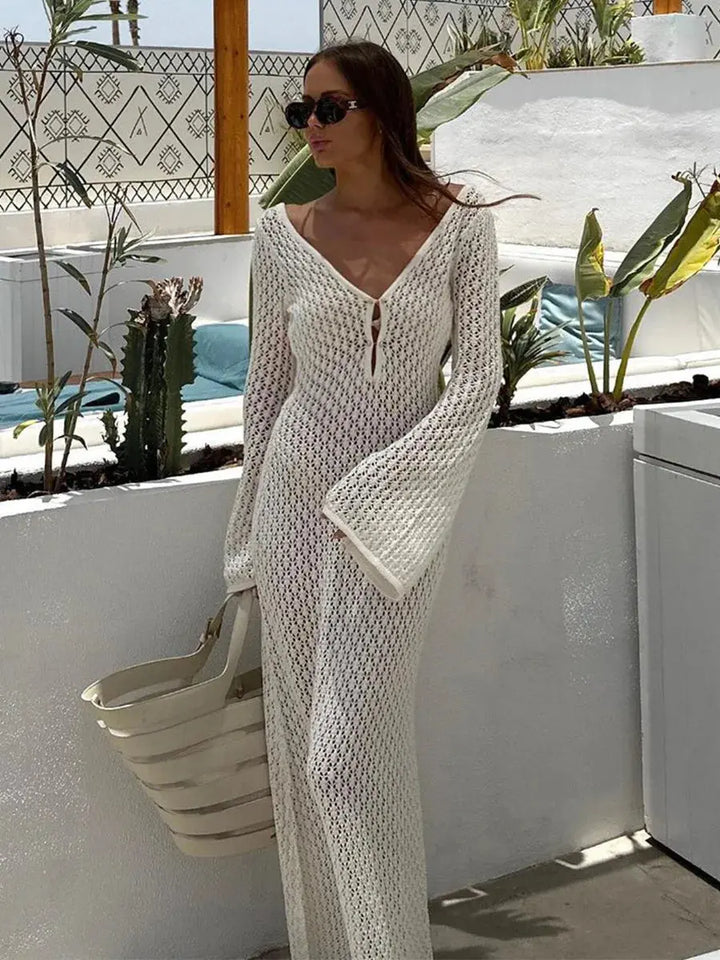 Isabella | Crochet Long Sleeve Maxi Dress