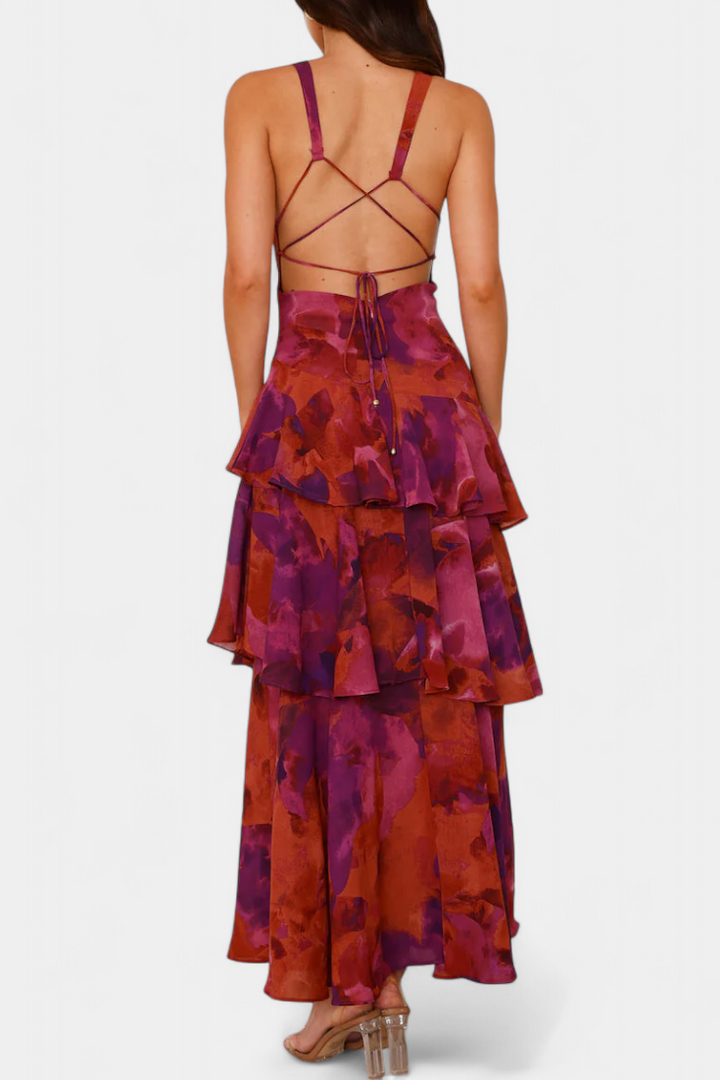 Isabella | Prom Tiered Ruffle Maxi Dress