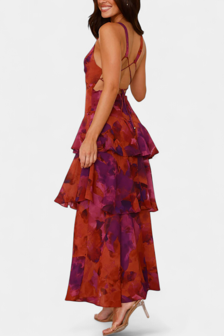 Isabella | Prom Tiered Ruffle Maxi Dress
