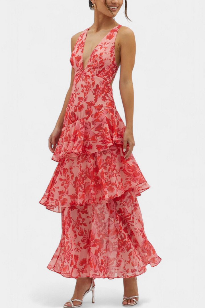 Isabella | Prom Tiered Ruffle Maxi Dress