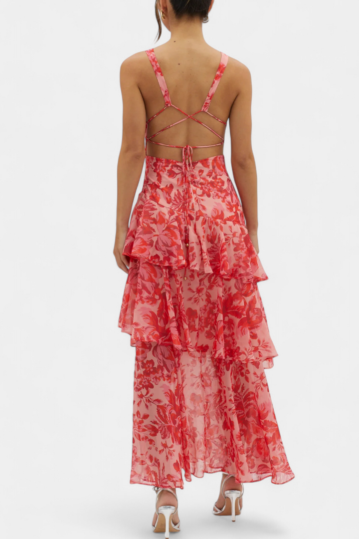 Isabella | Prom Tiered Ruffle Maxi Dress