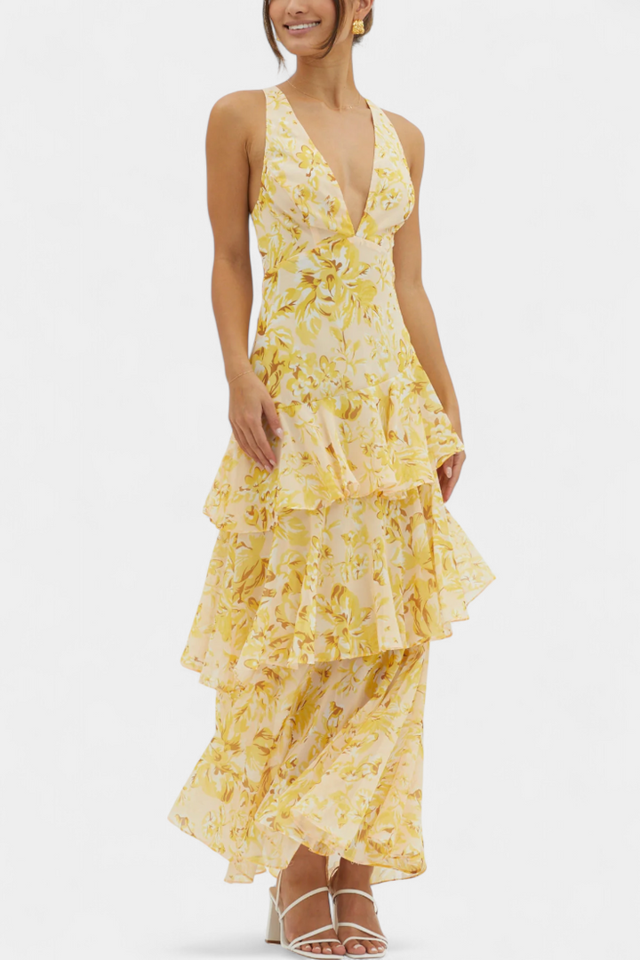 Isabella | Prom Tiered Ruffle Maxi Dress
