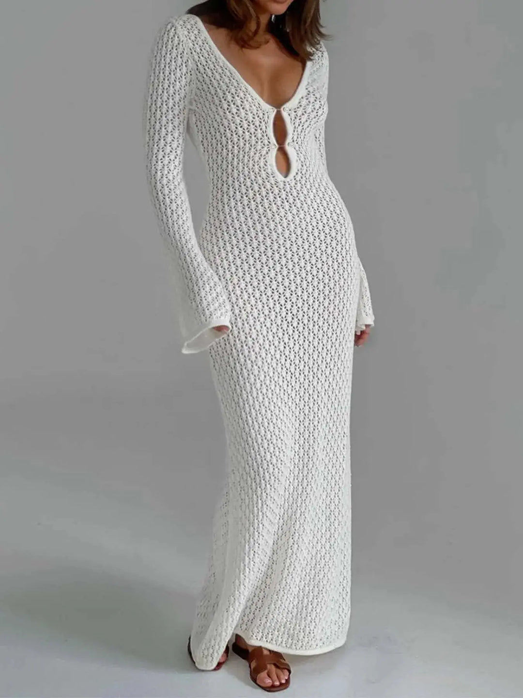Isabella | Crochet Long Sleeve Maxi Dress