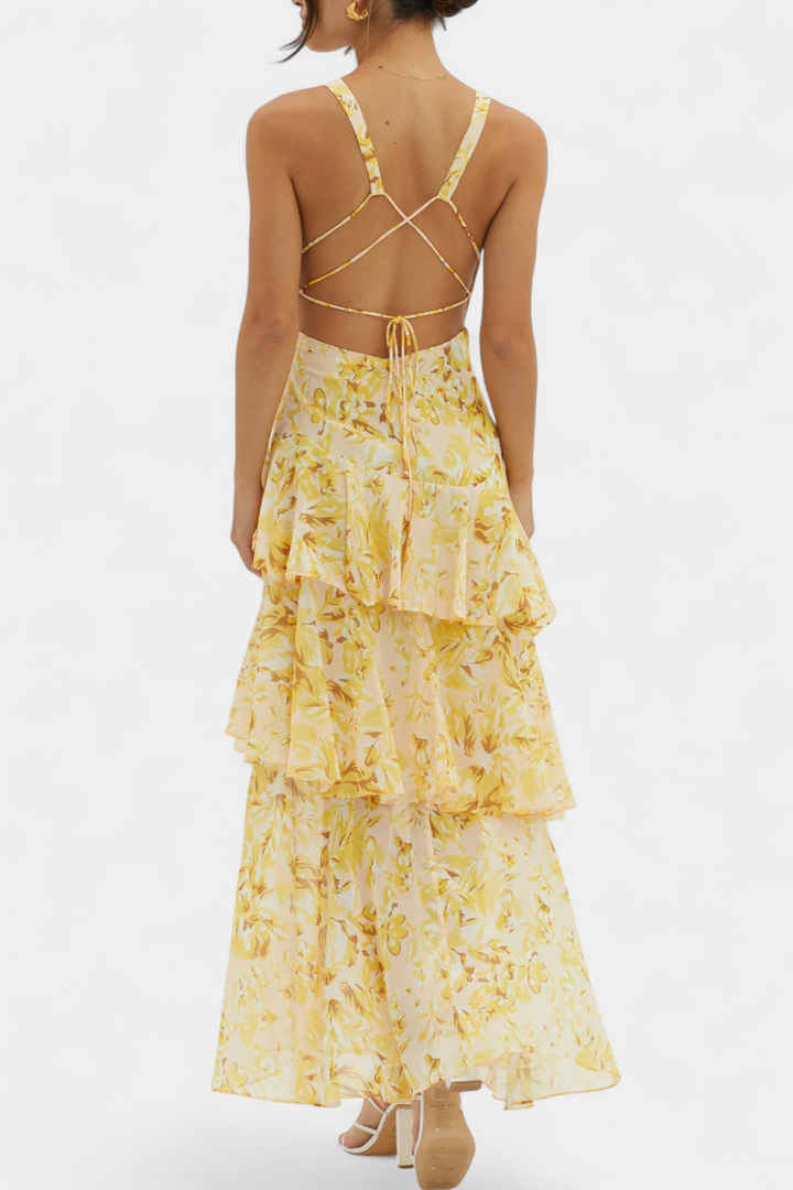 Isabella | Prom Tiered Ruffle Maxi Dress